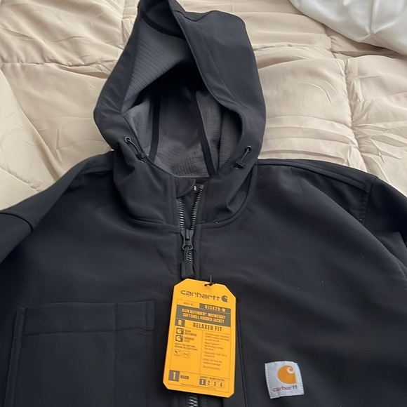 Men’s Carhartt Rain Defender Midweight Softshell Hooded Jacket - Picture 7 of 8